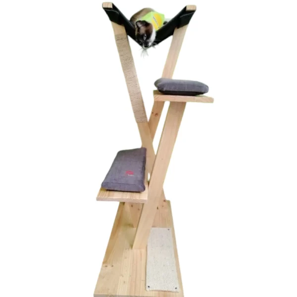Gimnasio para gato en Madera 3 niveles