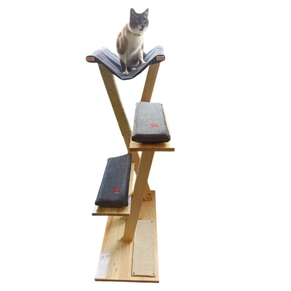 Gimnasio para gato en Madera 3 niveles