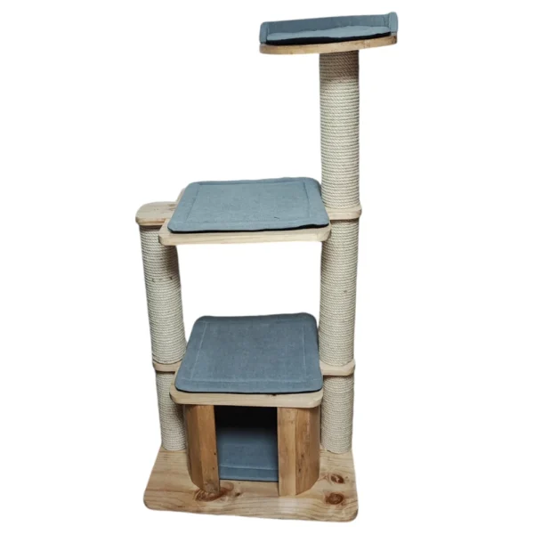 gimnasio para gatos premium madera 3 niveles casa