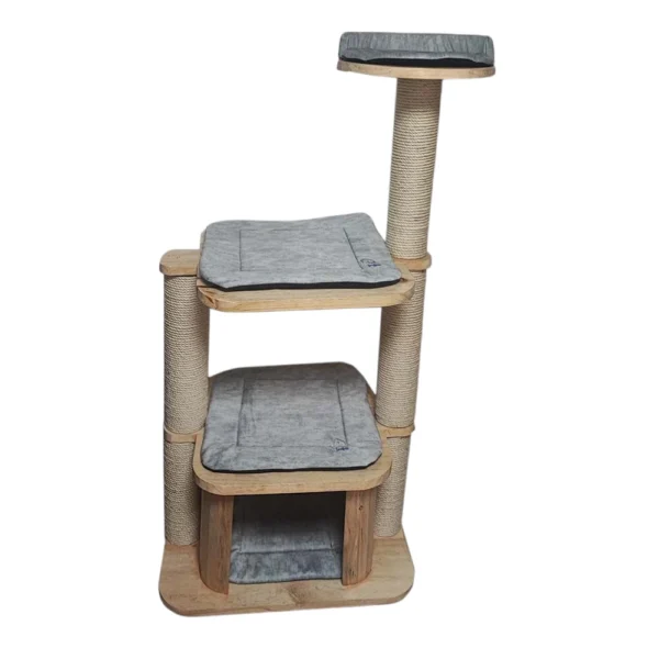 gimnasio para gatos premium madera 3 niveles casa