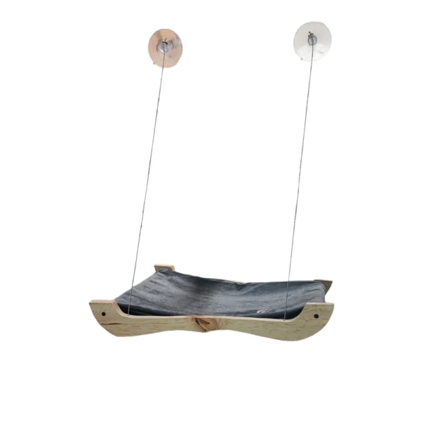 hamaca de ventana para gatos madera