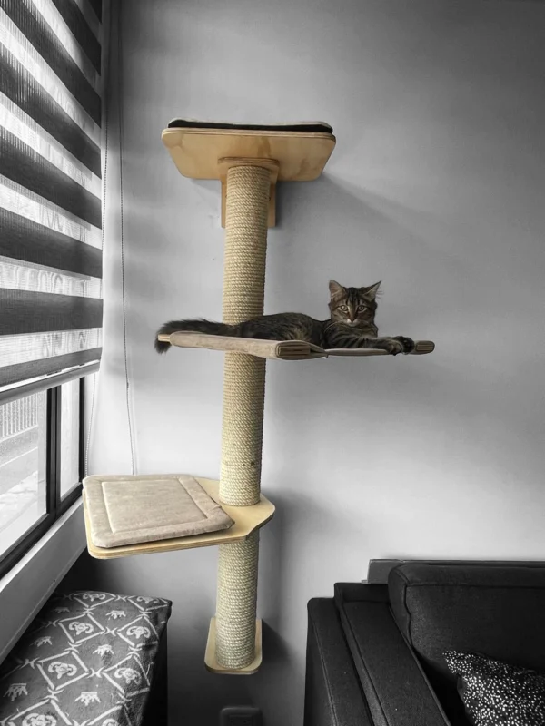 Ingenioso Gimnasio para gatos en torre de niveles Escaladores - Image 3