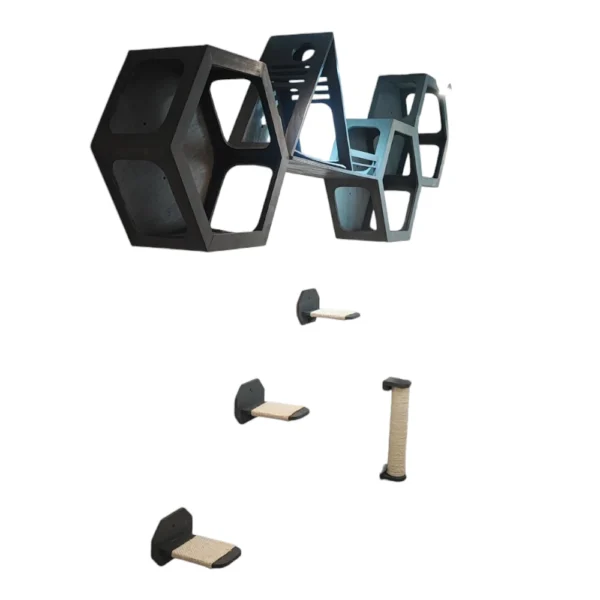 combo astutos gimnasio para gatos pared